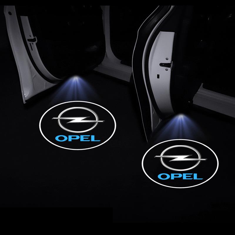 Автомобильная дверь Приветственный свет Автомобильный логотип проектор светодиодный значок автомобиля для Opel Ampera Corsa Astra Crossland Crossland-X Mokka Cascada Monza