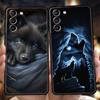 Чехол "Луна Воющий Волк" для Samsung Galaxy S24 S23 S22 S20 S21 FE Ultra S24 S23 S10 S10E S9 S8 Plus 5G Силиконовый Чехол для Телефона Capas