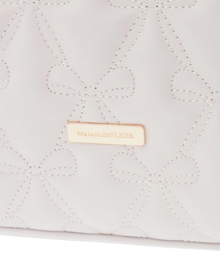 Maison de FLEUR Ribbon Quilted Light Size 08000792600 Carry-On Tote, Pink, F,