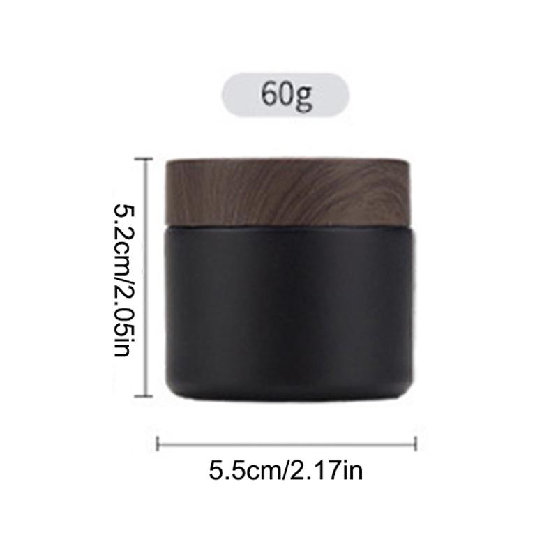 Plastic Lid Empty Jars Black Glass Cream Jar Cosmetic Container 10/30/60g Glass Bottle Make Up Container Travel Cosmetic Jars