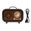 Ретро Bluetooth-колонка Радио Перезаряжаемая Портативная AM FM SW Радиоприемник с Телескопической Антенной для Дома Автомобиля