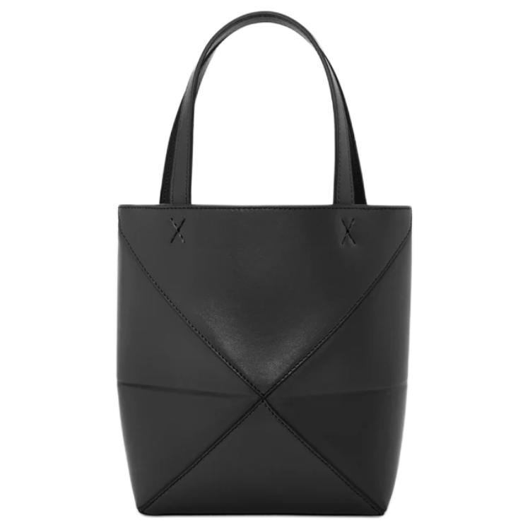 Loewe Puzzle Fold Tote Mini Black Men Tote_bags A657V25X01-1100