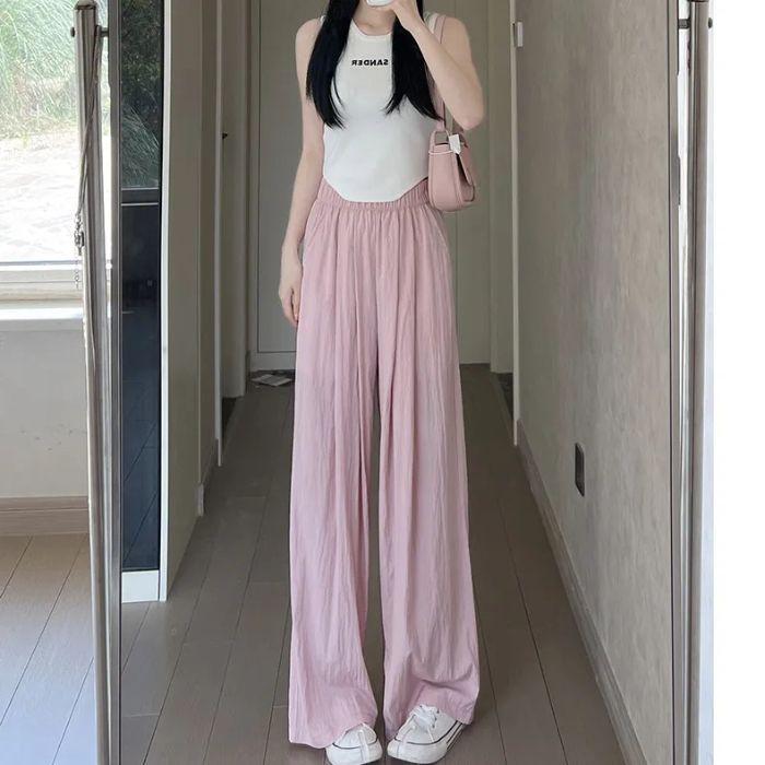 Casual Pants Women's Summer New High-waisted Loose Straight Wide-leg Pants