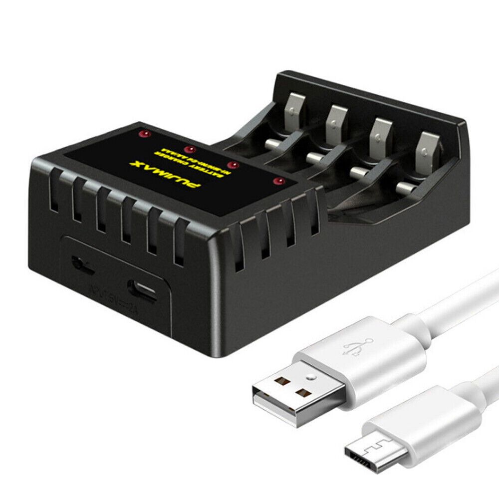 Durable LED Indicator Portable Fast Charging Dock Intelligent Battery Charger 4 Slot Adapter