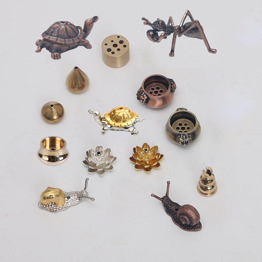 Ornament Home Decor Buddhism Gadgets Copper Censer Ash Catcher Incense Holder Joss-stick Inserted