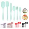 6 Pieces Silicone Spatula Set Food Grade Non Stick Heat Resistant Spatulas Turner Cream Mixing Spoon for Cooking Baking Tools