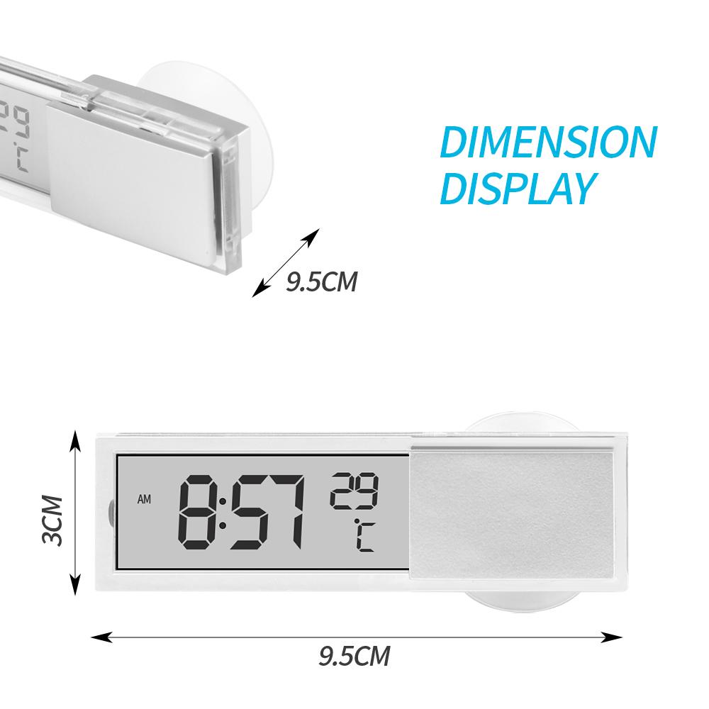 Автомобильные электронные часы термометр ЖК-дисплей время и температура 2 в 1 присоска типа украшение для салона автомобиля аксессуары