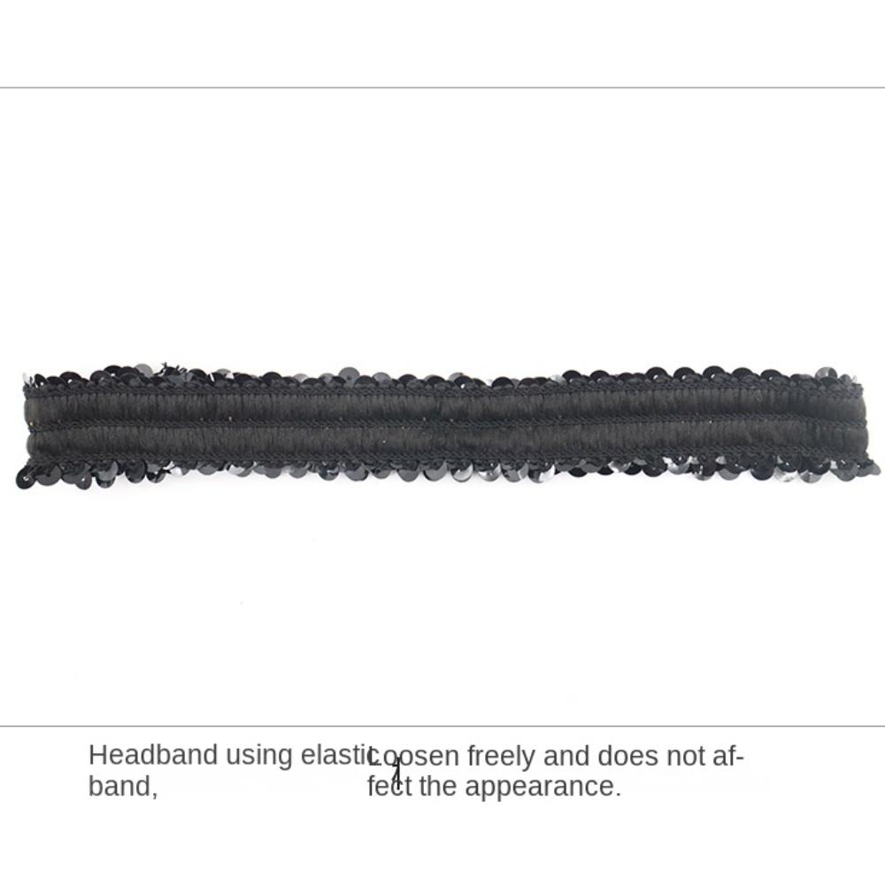 Головной убор Повязка на голову с пайетками Блестящий бант Эластичный бант для волос Подарок на вечеринку Блестящая повязка на голову