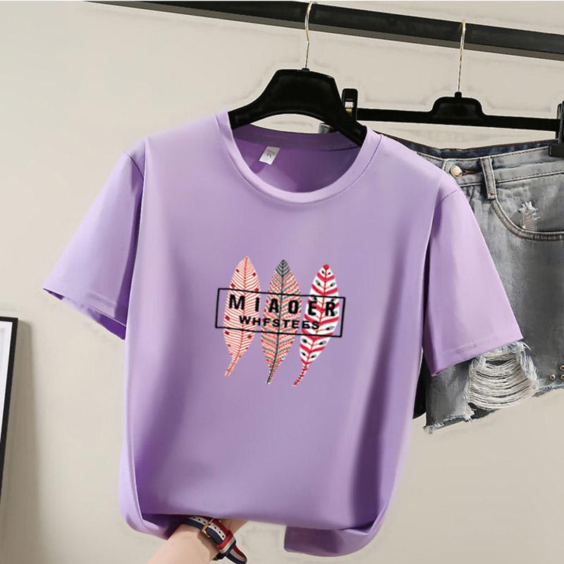Summer Casual Loose Student T Shirt Women's Harajuku Letter Print Short Sleeve T-shirts Women Y2k Tops