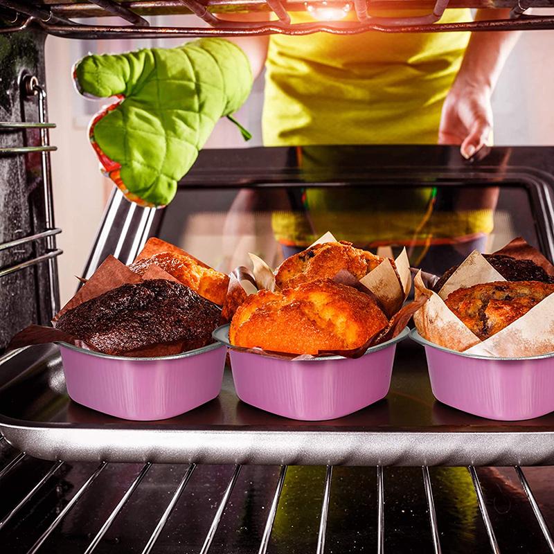 10 шт., форма для торта из алюминиевой фольги, чашка для кексов в форме сердца с крышками, 3,4 унции