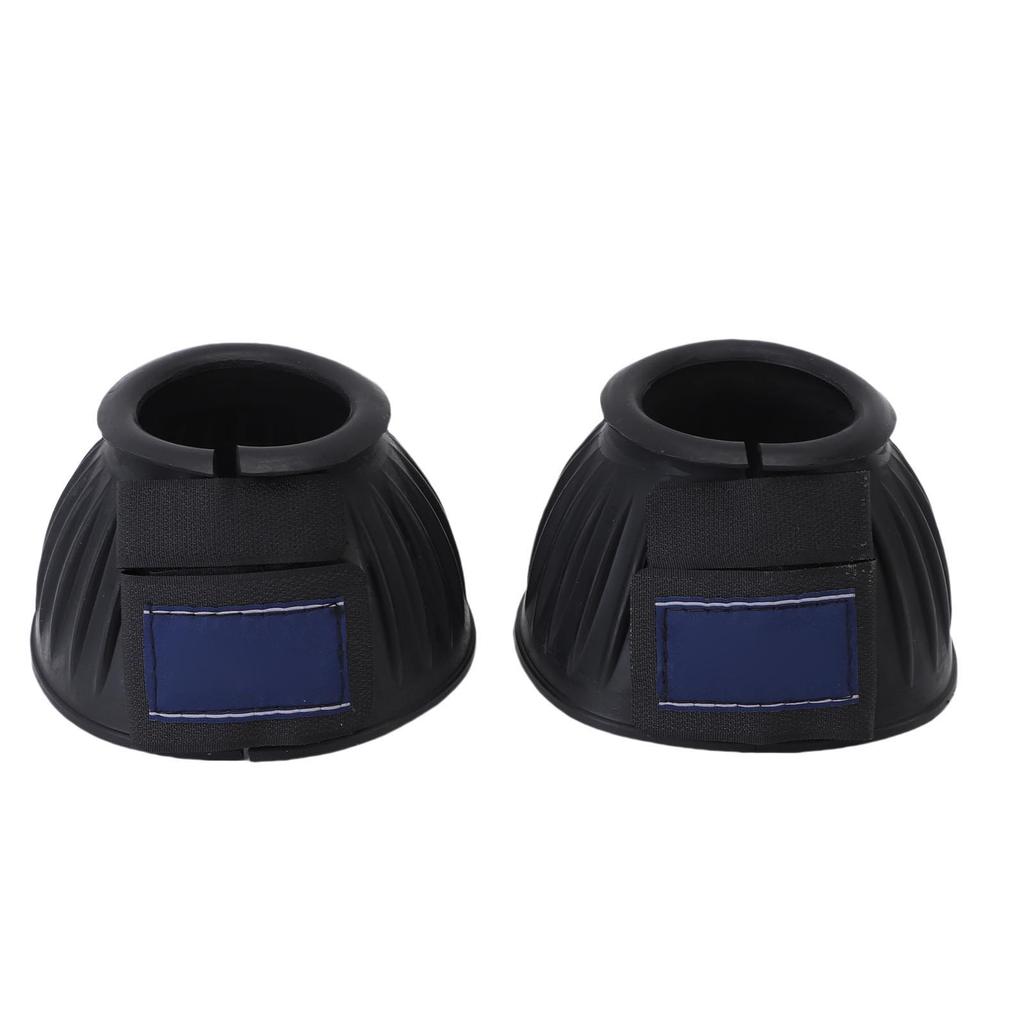 1 Pair Horse Bell Boots Comfortable Rubber Bell Boots Equine Hoof Protector for Riding Training Equestrian Supplies S