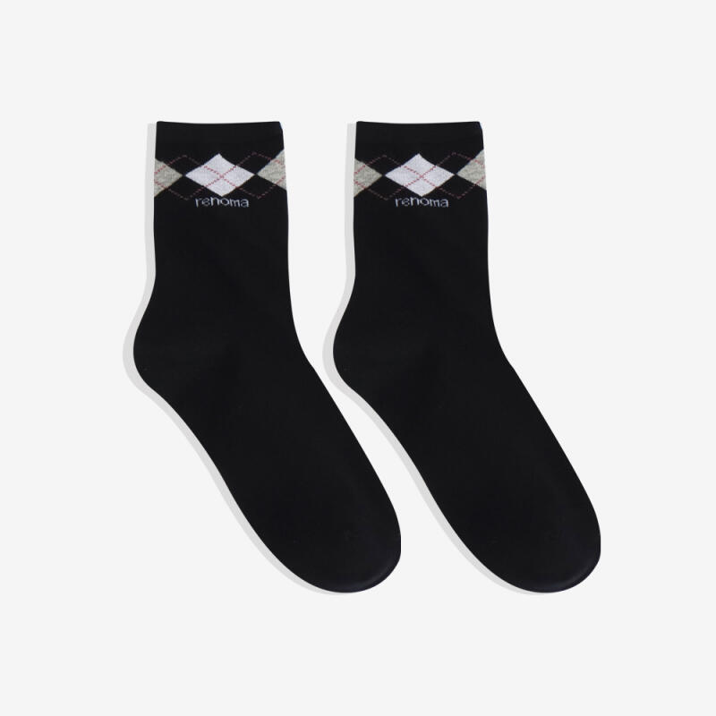 RENOMA Women's Casual Diamond Dot 3-Piece Sock Set