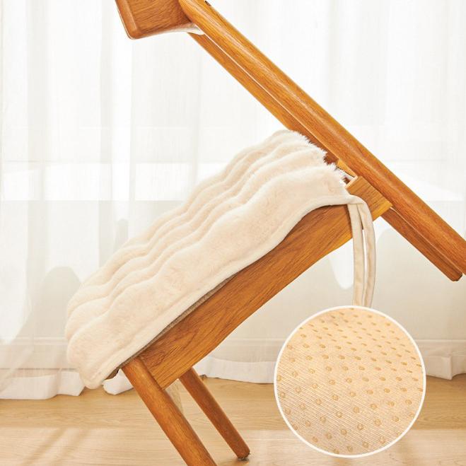 Плюшевая теплая подушка с кроликом, зимняя подушка для стула, офисная обеденная подушка для стула, подушка для стула, бытовая подушка