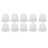 10 Pcs Hearing Amplifier Ear Tips Transparent Double Layer Closed Anti Static Soft Silicone Earplug