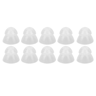 10 шт. Усилитель слуха, насадки для ушей, прозрачные двухслойные закрытые антистатические мягкие силиконовые затычки для ушей