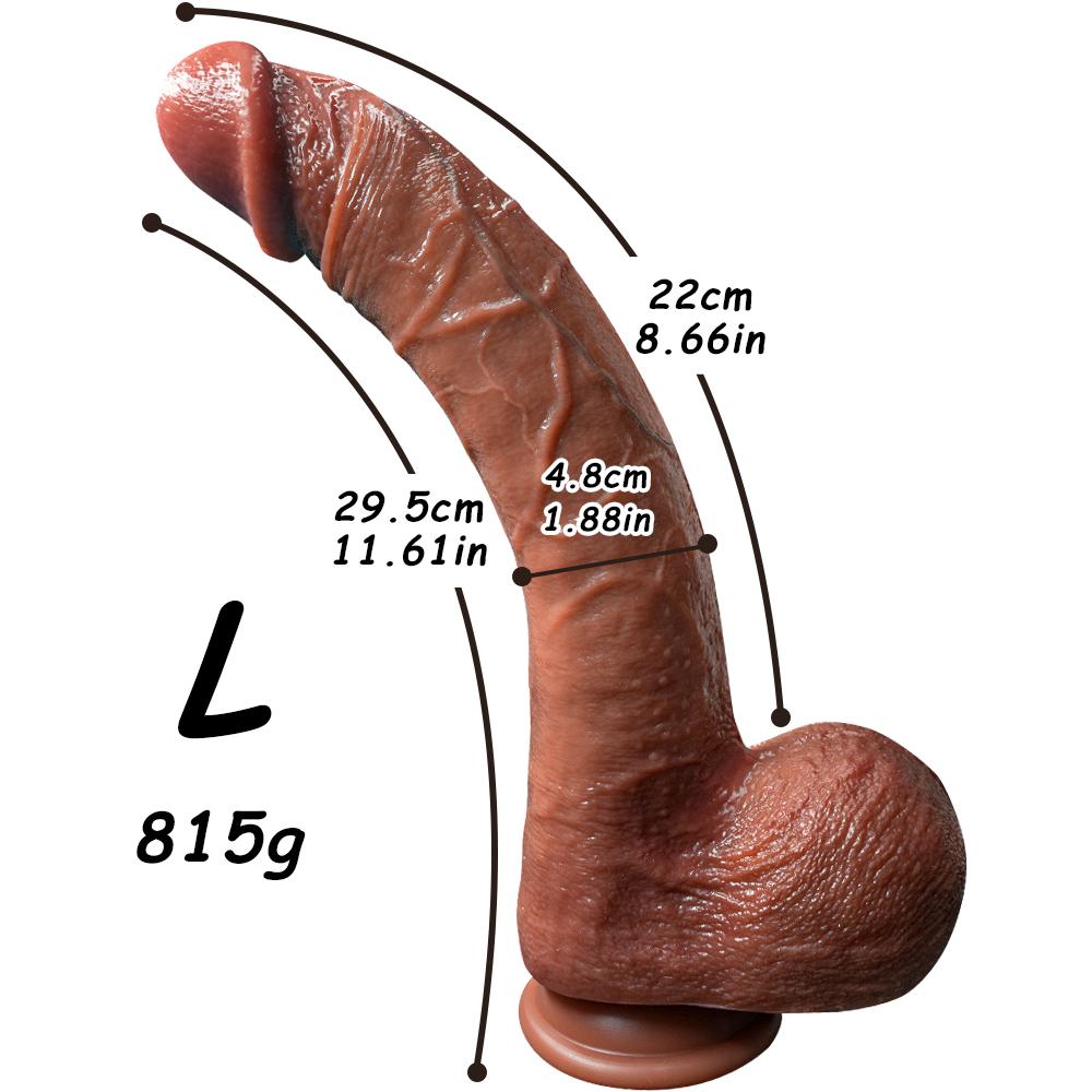Очень длинный перевернутый реалистичный пенис с сильной присоской, жидкий силикон, высококачественный мягкий вагинальный массажер для кожи для женского самоудовлетворения