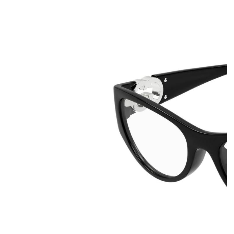 Gucci Полная оправа ацетатная кошачий глаз оптическая оправа женская черная Черный 54 футляр для очков (случайный размер и цвет) + салфетка для очков