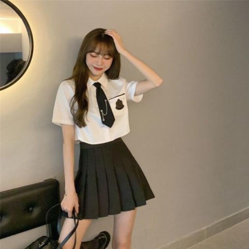 Pleated Skirt and Skirt for Women In Summer Fashion Korean Style High Waist Slim and Fresh Versatile Solid Color A-line Short Skirt for Summer