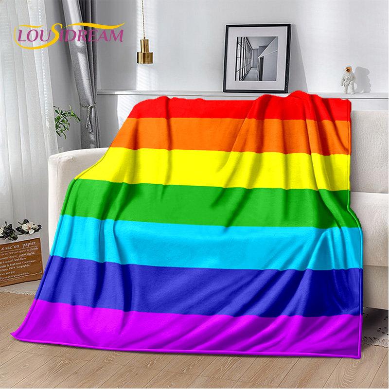 Мягкое плюшевое одеяло с радужной цветной иллюзией, фланелевое одеяло, одеяло для гостиной, спальни, кровати, дивана, чехол для пикника