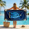 Olympique Lyonnais FC print Quick Dry Beach Towel Microfiber Absorbent Portable Travel Swimming Towel