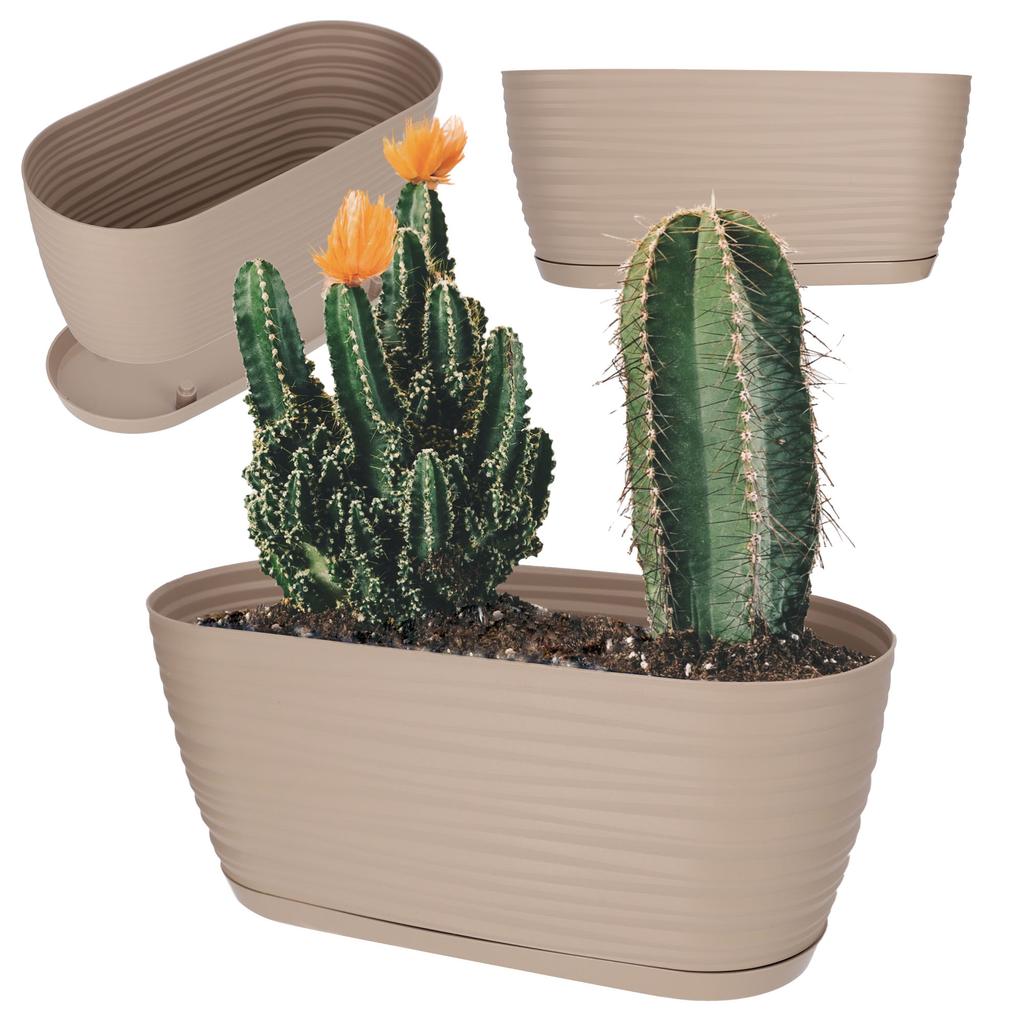 KADAX Doniczka Donica Na Kwiaty 13cm Osłonka Okrągła Kwietnik Plastikowa Antracyt