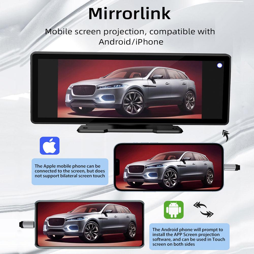 10,26-дюймовый автомобильный MP5-плеер с монитором Carplay и Android Auto GPS MAP Mirror Link Портативный мультимедийный плеер с сенсорным экраном Автомобильное радио Динамики