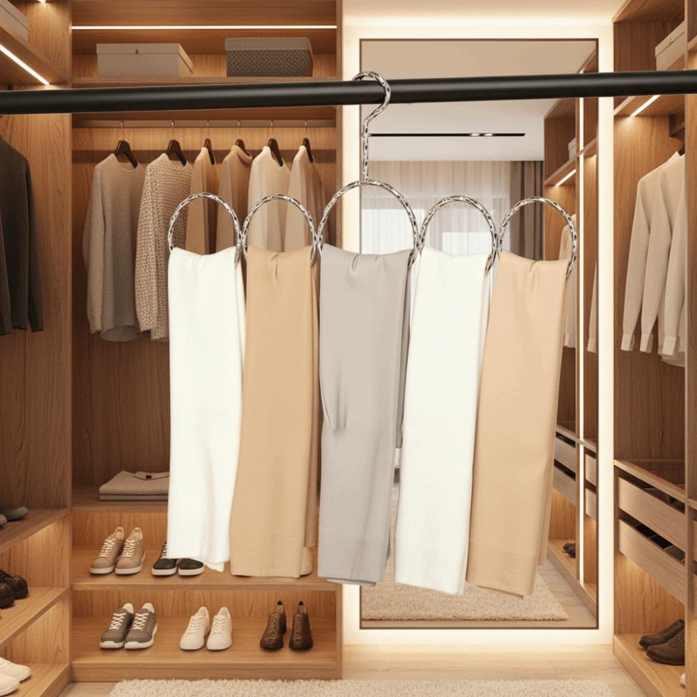 2PCS Snag-Free Tie Storage Holder Non-slip Clothing Hanger Silk Scarf Hanger  Closet Organization