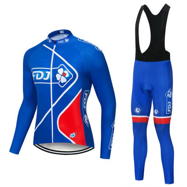 Foreign trade new team edition cycling suit, long-sleeve and long-pants set, Tour de France long-sleeve outdoor sports custom edition