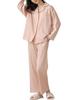 PHOLEEY Long Sleeve Pajama Open Perfect for Fall and Solid and Soft Loungewear Women's Set, 100% Cotton, Front, Winter, Cute, Color, Simple, Stylish,