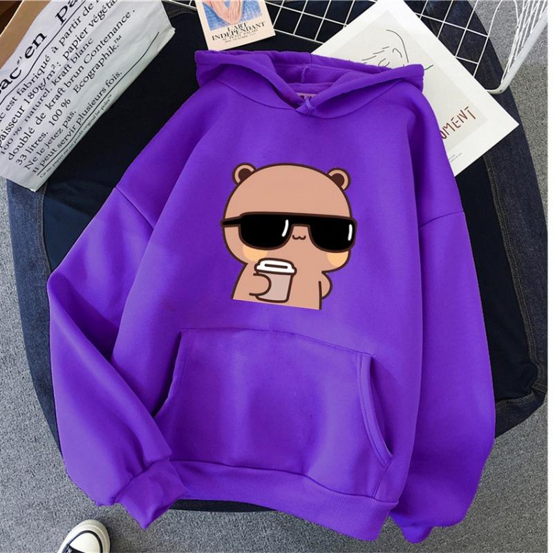 Anime Funny Womens Hoodie Bubu and Dudu Print Pullover Streetwear Hoodies Women Hip Hop Fleece Harajuku Y2K Unisex Sweatshirts