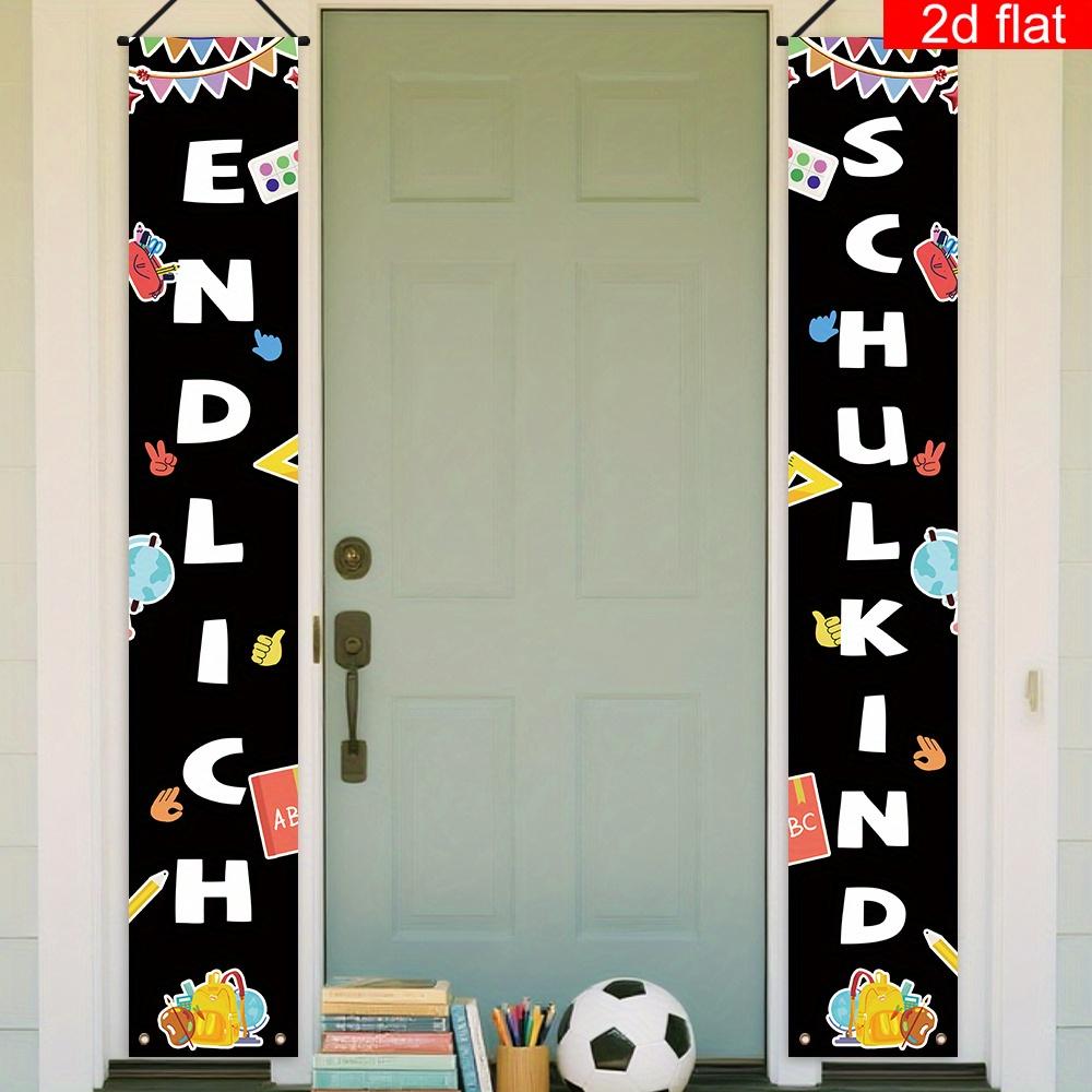 Back to School Couplet Banner Welcome 1 Pair Polyester Indoor Outdoor Decor