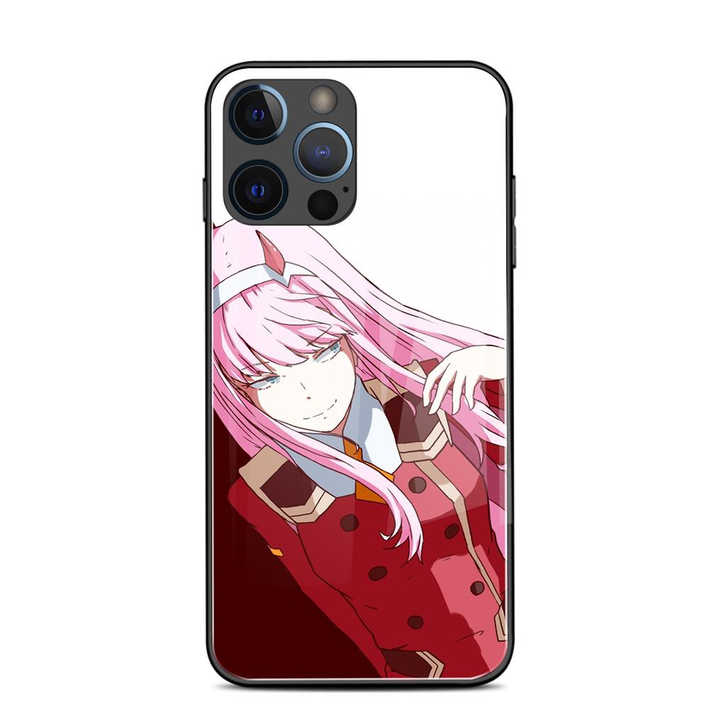 Чехол из закаленного стекла с японским аниме "DARLING in the FRANXX" для iPhone 6 6s 7 8 14 Plus X Xs Max Xr 11 12 13 14 Pro Max Se2020