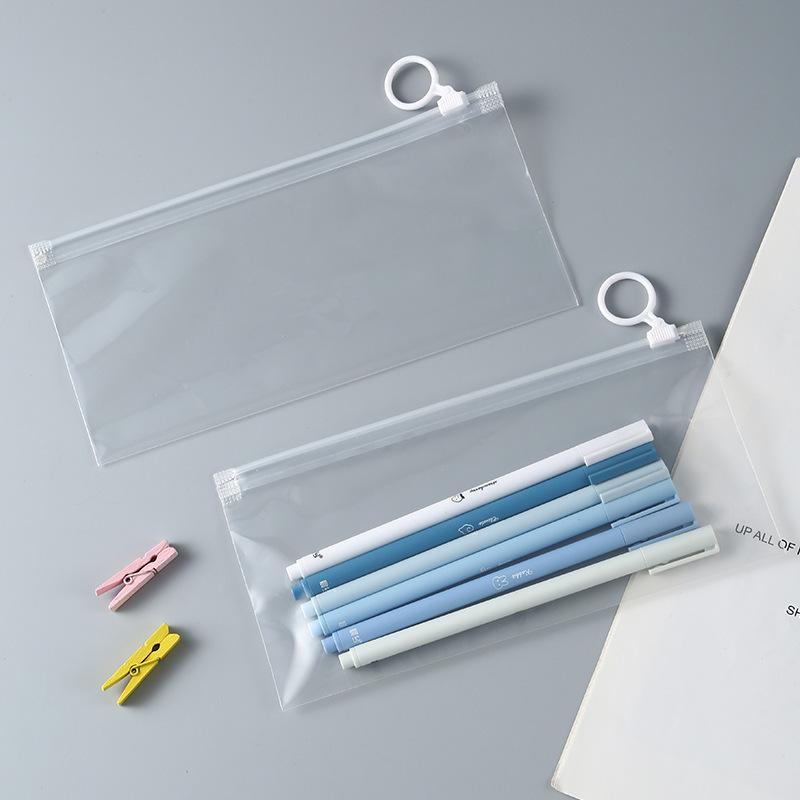 10 шт. простая прозрачная полиэтиленовая сумка-карандаш на молнии для студентов, портативный временный органайзер для канцелярских принадлежностей, подарочная упаковка для мероприятий на фестивале