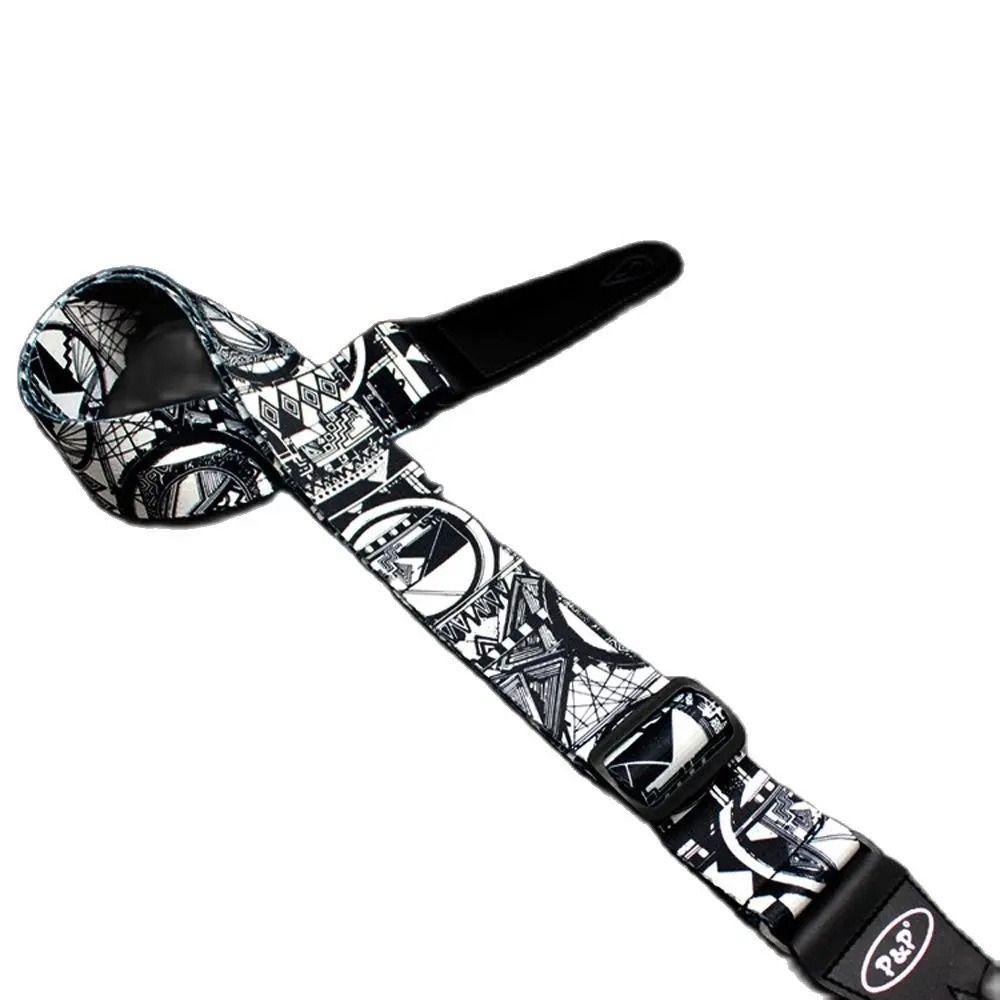 Plaid Pattern Electric Guitar Belt Adjustable Acoustic Guitar Strap Guitar Strap Folk Guitar