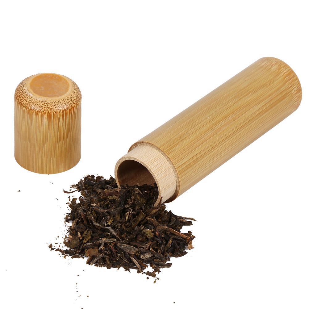 1 шт., круглая форма, портативный держатель для хранения чая из натурального бамбука ручной работы, контейнер для домашнего использования