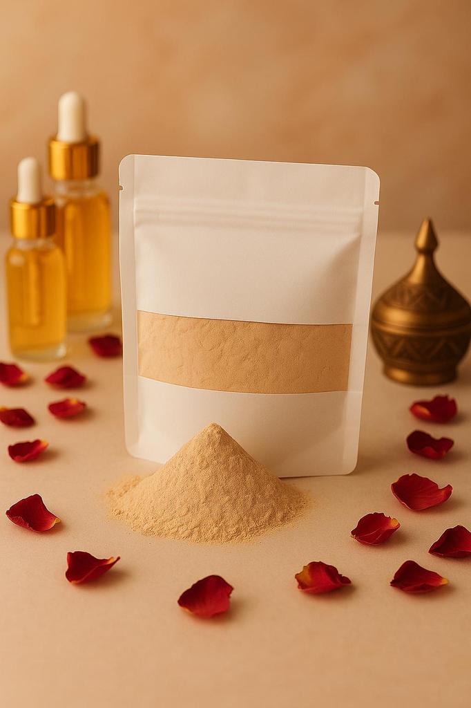 200 г Марокканская глина Рассул – Натуральная детокс-пудра для кожи и волос – 100% чистая минеральная глина – Глубокое очищение и усиление блеска