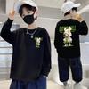 Boys' 100% Cotton Long-Sleeve T-Shirt - Loose Round Neck for Autumn