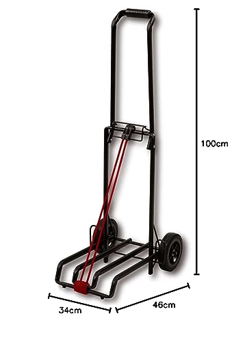 Тележка для кемпинга Yamazen Power Carry Cart 60 BMC-31KD(BK) - Складная, компактная тележка для покупок с большими колесами и грузоподъемностью 60 кг, черная