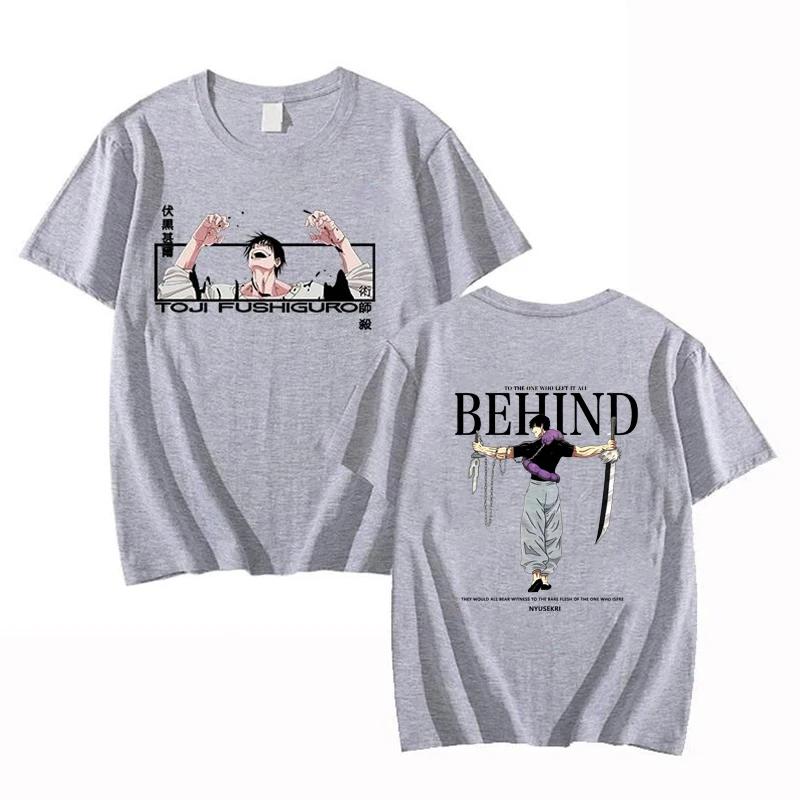 Anime Spell Return Battle Toji Fushiguro Print T-Shirt Men Women Casual Loose Harajuku T Shirt Streetwear Short Sleeve Top Tee