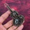 Green Swiss Opal Pendant Guitar Pendant Copper Wire Wrapped Gemstone Jewelry