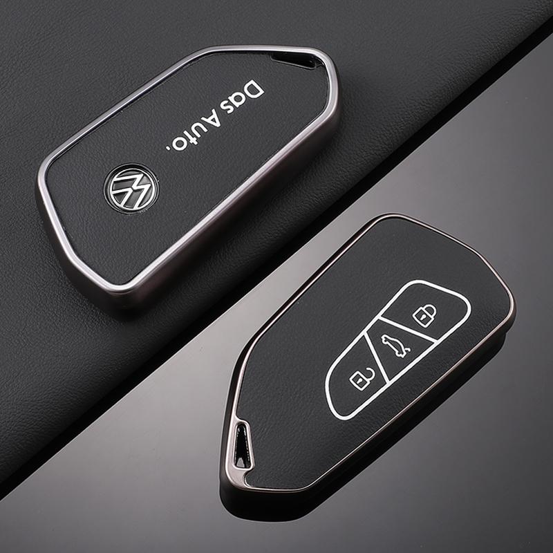 TPU Leather Car Remote Key Case Fob Cover Holder Shell For VW Volkswagen Golf 8 ID.3 ID.4 MK4 MK8 2022 2021 GTI R Accessories