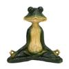 Frog Statue Garden Outdoor Decoration Meditating Frog Miniature Figurine Yoga Frog Sculpture