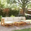 VidaXL 7-piece Garden Sofa Set with Cushions, Acacia Wood and Rope, 3278862