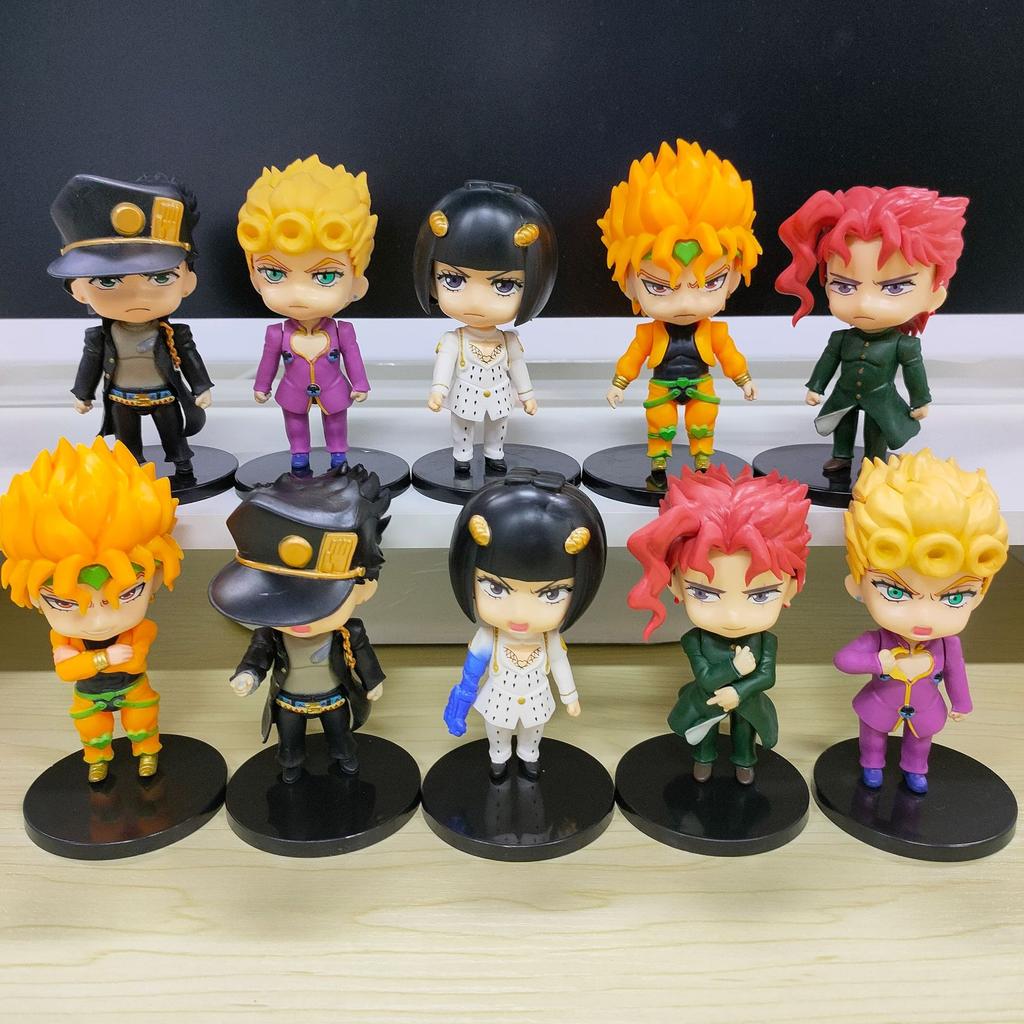 5pcs/set Anime Q Version Josuke Kujo Jotaro Figure Jojo Bizarre Adventure Figure Model Toys