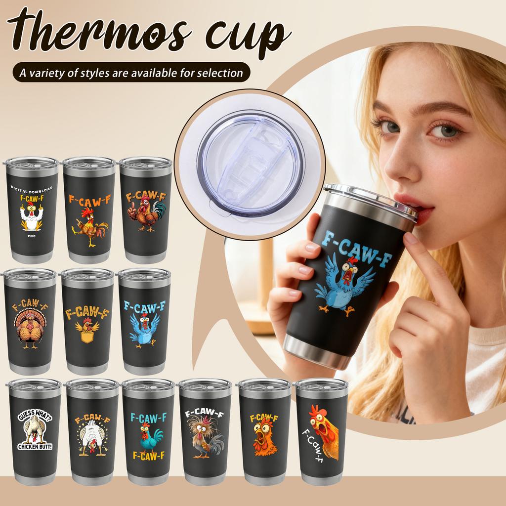 Бутылка для воды из нержавеющей стали 20 унций, Автомобильная термокружка, Долговечный контроль температуры, Забавный подарок, Подарок для друзей и семьи