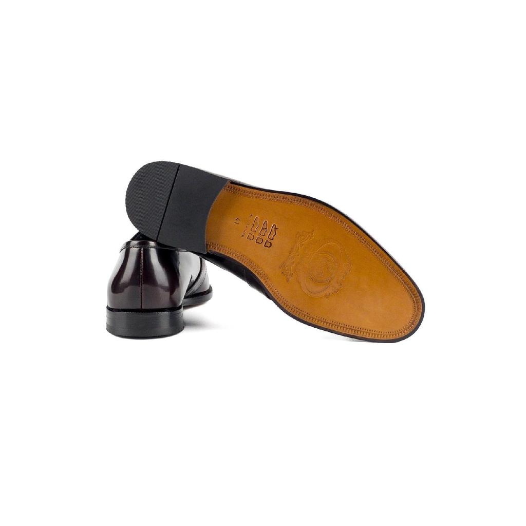 Senfoni Классические мужские туфли из натуральной кожи бордового цвета с лакированной подошвой