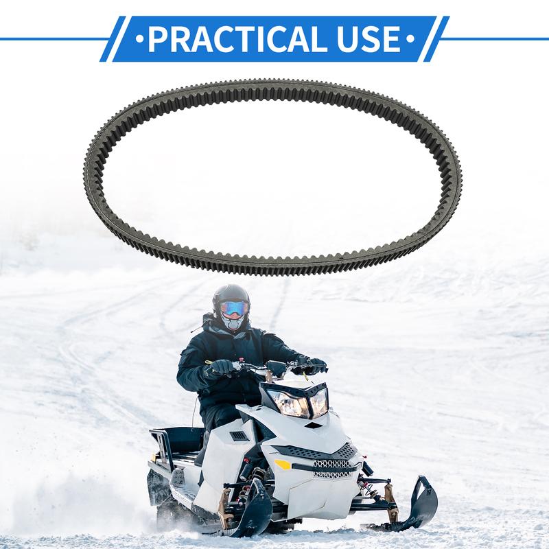 Motoforti Drive Belt Compatible for Arctic Cat Z370 1999-2007, Wear-Resistant Rubber Fiber Black Powersports V-Belt