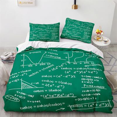 Современный комплект пододеяльников School Genius Smart Student Математика Геометрия Наука Число Формула Изображение Декоративный комплект постельного белья из полиэстера