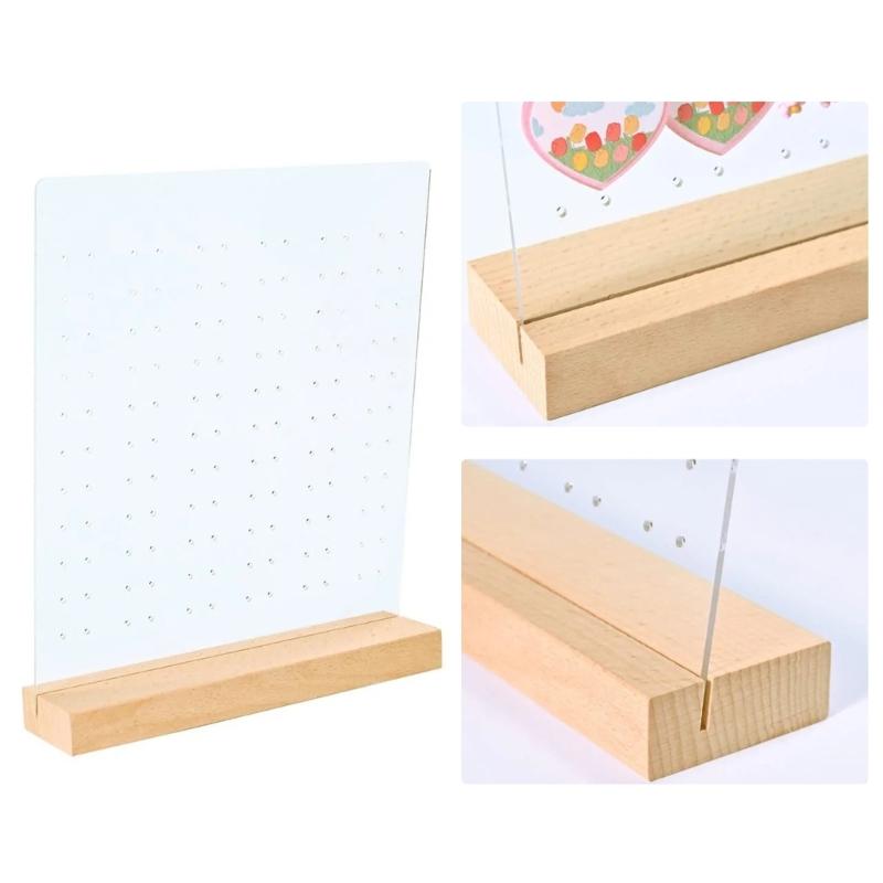 Acrylic Earrings Display Stand Elegant Jewelry Presentation Board Stylish Ear Rings Organizer Pegboard Jewellery Shelf