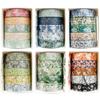 5rolls/pack Spring Flowers Romantic Series Washi Tapes Multi Color Floral Pattern Decorative Skinny Blooms Masking Tapes